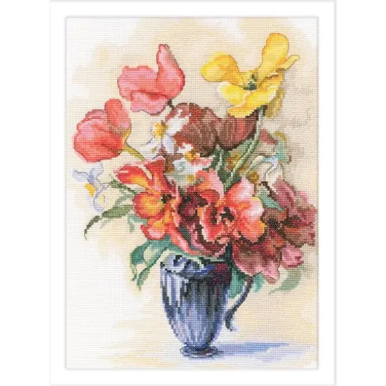 RTO Tulips And Daffodils Counted Cross Stitch Kit {4}