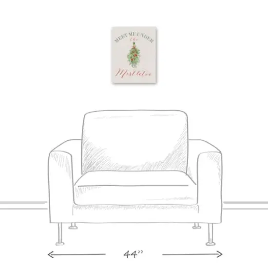 Meet Under Mistletoe 11x14 Canvas Wall Art {5}