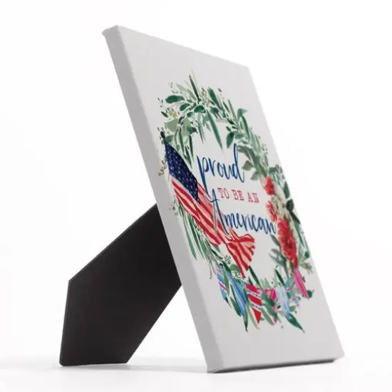 10" Proud to Be an American Tabletop Canvas {3}