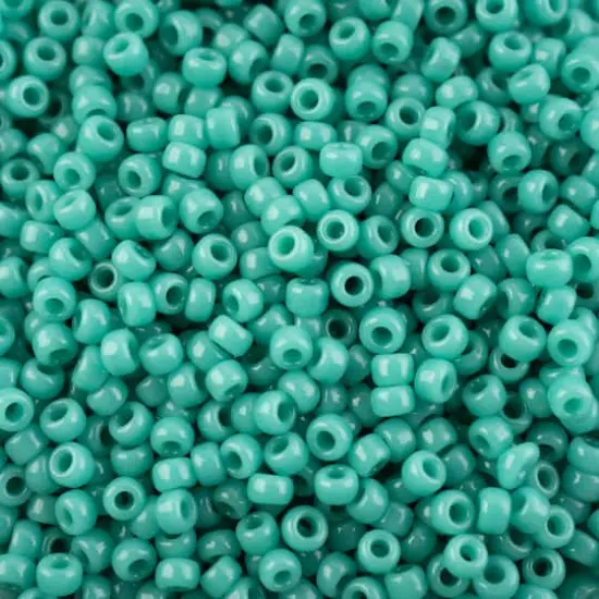 John Bead 11/0 Miyuki Glass Seed Beads, 13g Turquoise Green Opaque {1}