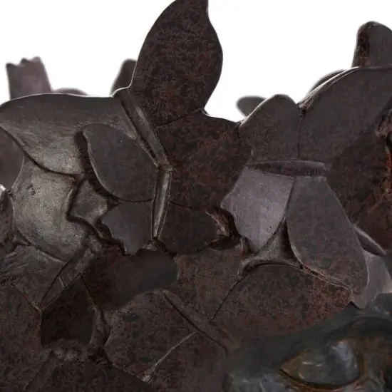 14" Bronze Woman Head & Butterflies Planter {7}