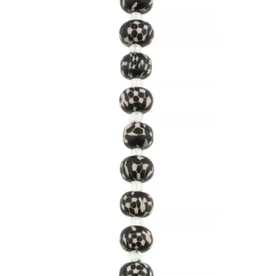Black & White Clay Round Beads, 10mm by Bead Landing&trade; {1}