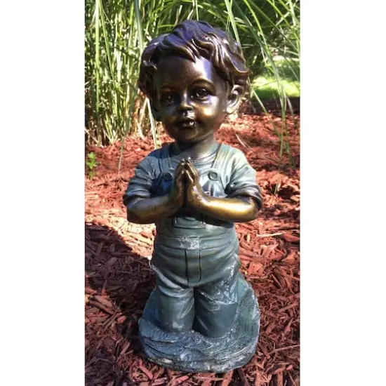 Santa's Workshop 13" Praying Boy Statue {3}