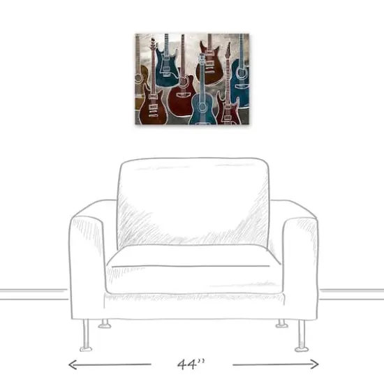 Guitar Party 20" x 16" Canvas Wall Art {4}