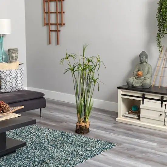 4ft. Papyrus Plant With Faux Soil Arrangement {4}