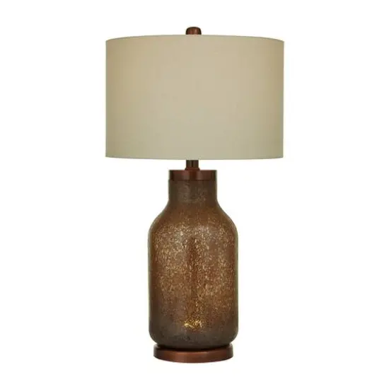 Brown Glass Table Lamp 17" x 17" x 31" {3}