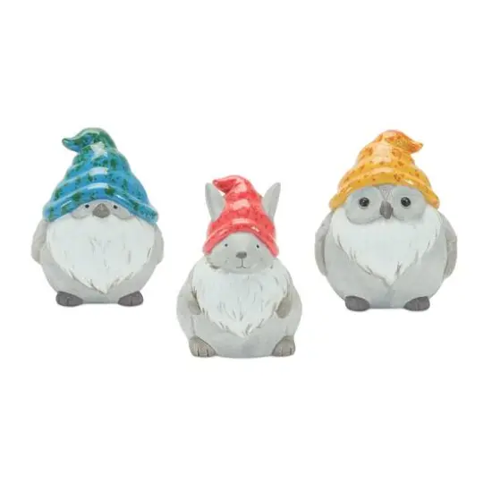 Whimsical Animal Gnome Garden Statues Set {6}