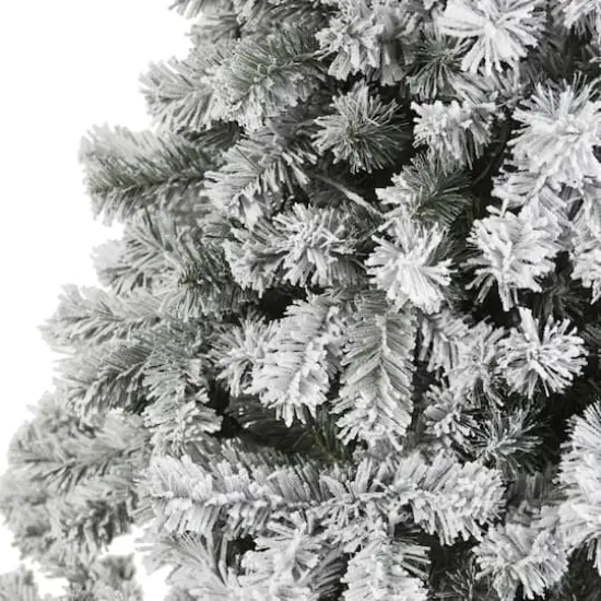 7ft. Unlit Flocked West Virginia Fir Artificial Christmas Tree {4}