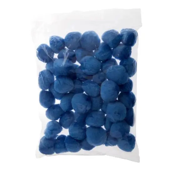 John Bead 2" Pom Poms, 50ct. Blue {5}