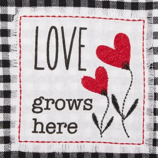 DII&reg; Valentines Checked Embellished Dishtowel Set {5}