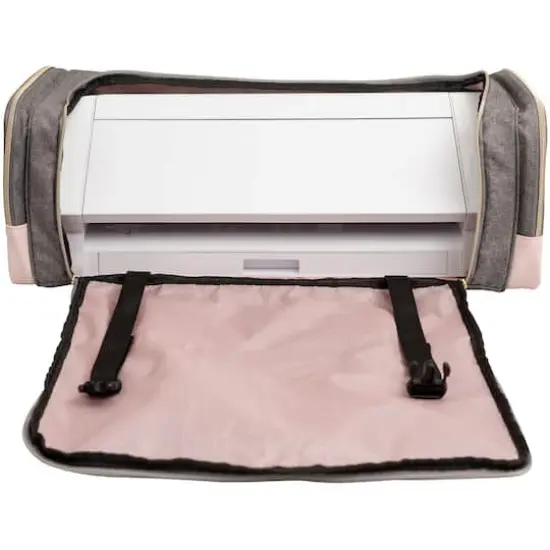 We R Memory Keepers&reg; Pink & Gray Crafter's Machine Tote {6}