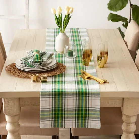 DII&reg; 72" St. Paddy Plaid Table Runner {4}