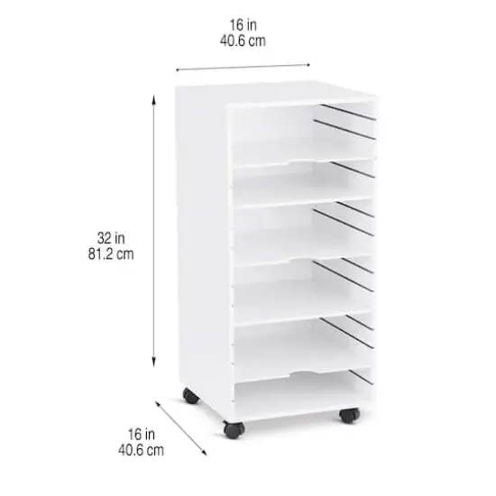 34" White Modular Mobile Panel Tower by Simply Tidy&reg; {4}