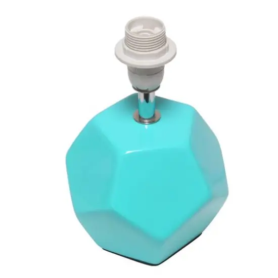 Simple Designs Round Prism Mini Table Lamp Blue {7}