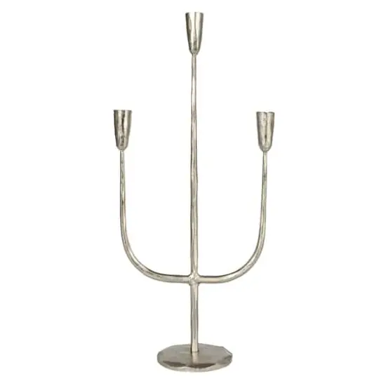 Hello Honey&reg; 21.5" Silver Metal Candelabra {5}