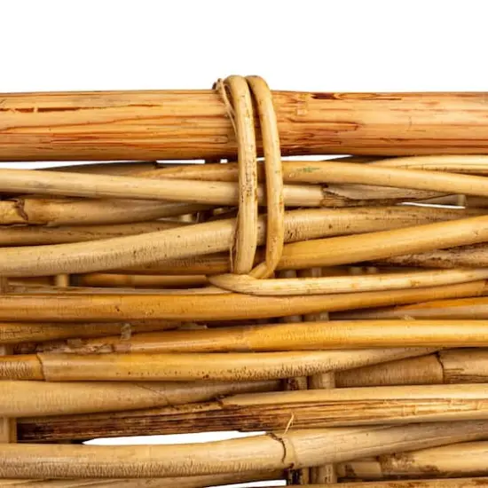 Hello Honey&reg; Natural Brown Hand Woven Rattan Basket Set with Handles {10}