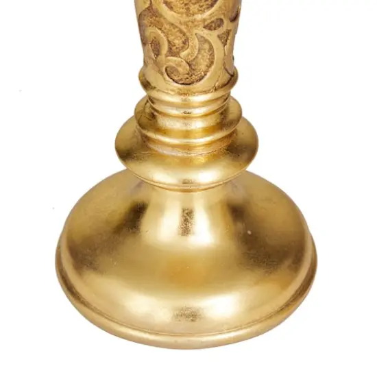 Gold Traditional Candle Holder Set {5}