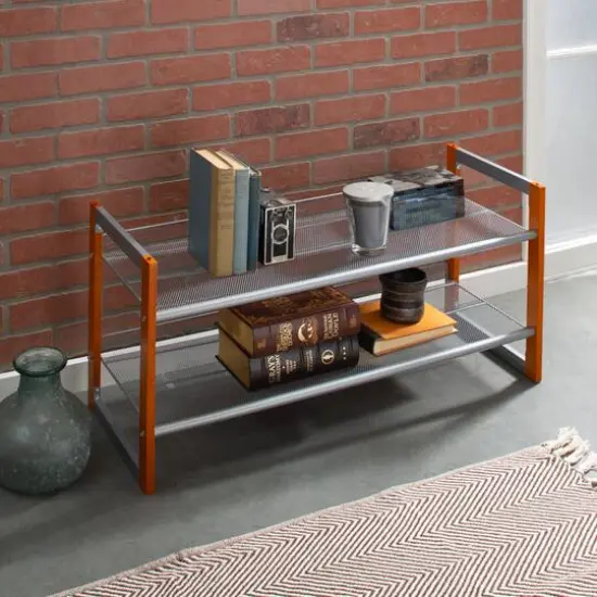 Organize It All Wooden Stackable Shoe Rack {10}