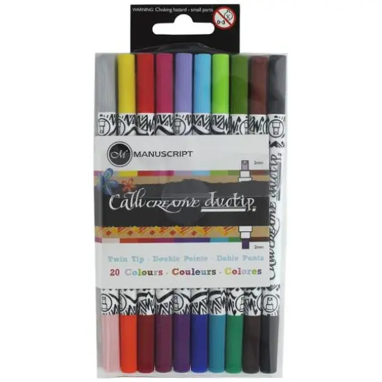 Manuscript Callicreative 10 Color Chisel Duotip Marker Set {1}