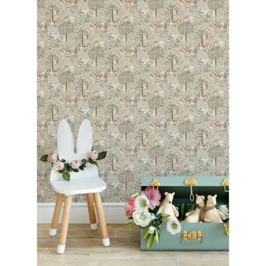 RoomMates Almond & Vintage Clara Jean Folklore Forest Peel & Stick Wallpaper {3}