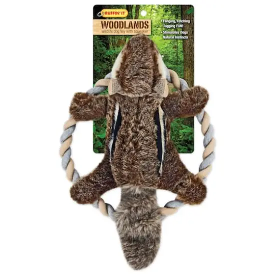 Ruffin' It&trade; Woodlands Chipmunk Plush Dog Toy with Rope Chew Ring {3}