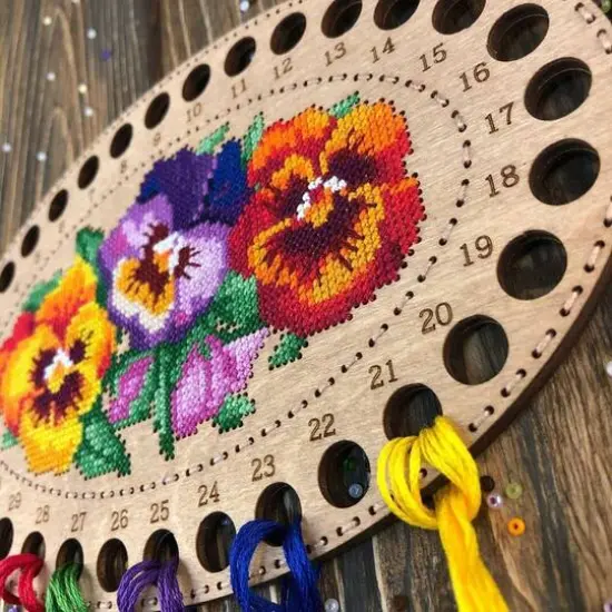 Wonderland Crafts Flowers Numbered Embroidery Thread Organizer {8}