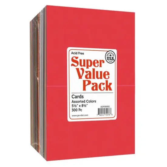 PA Paper&trade; Accents Super Value 5.5" x 8.5" Cards, 300ct. {1}