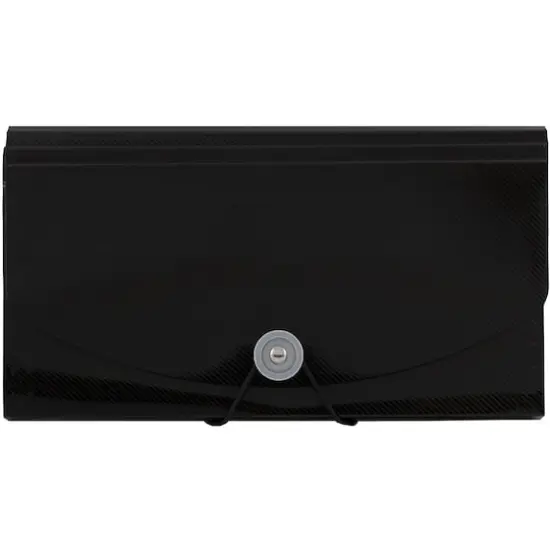 JAM Paper 13 Pocket Plastic Accordion FolderBlack {5}