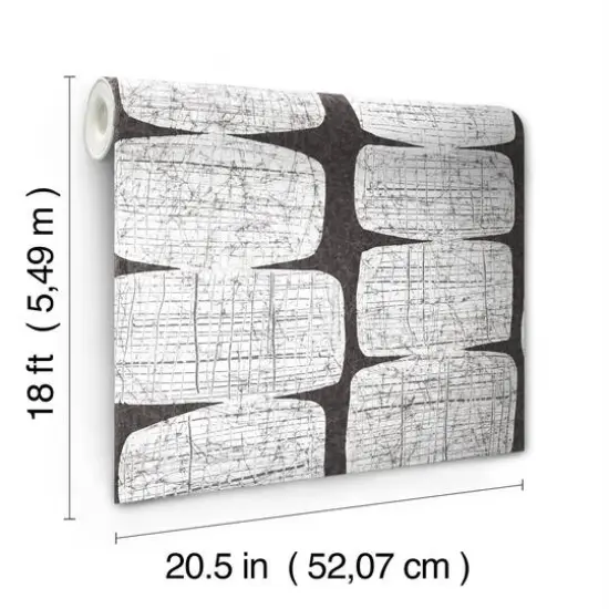 RoomMates Black Mid-Century Beads Peel & Stick Wallpaper {10}