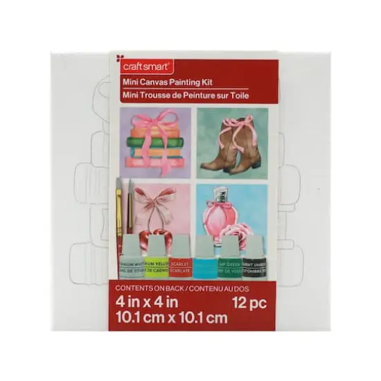 4" x 4" Bows Canvas Painting Kit by Craft Smart&reg; {6}