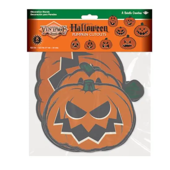 Beistle Vintage Halloween Pumpkin Cutouts, 48ct. {3}