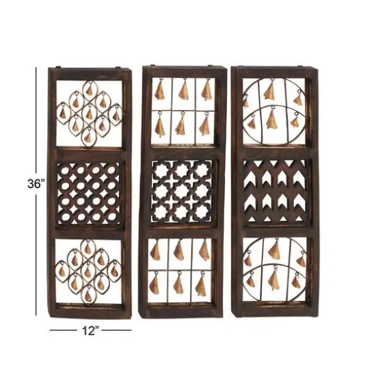 36" Brown Metal Farmhouse Wall Decor, 3ct. {9}
