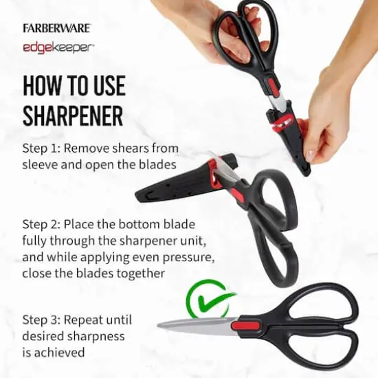 Farberware EdgeKeeper Black 2-Piece Shears Set {3}