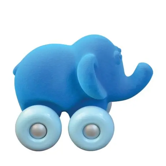 Rubbabu 7" Blue Elephant Aniwheelie Baby Toy {3}