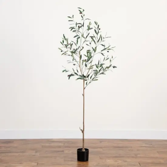 Artificial Slim Minimalist Olive Tree {4}