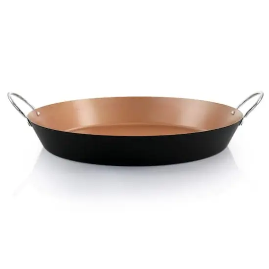 Oster Stonefire 16'' Copper Nonstick Carbon Steel Paella Pan {7}