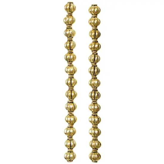 Gold Metal Lantern Beads, 8mm by Bead Landing&trade; {4}