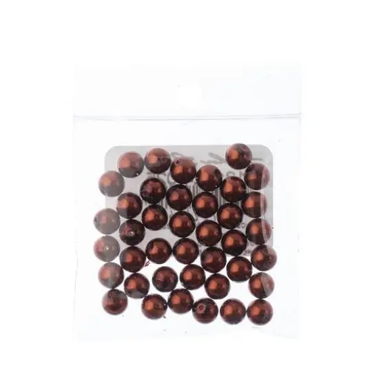 Preciosa Maxima 6mm Glass Nacre Pearls, 40ct. Dark Copper {3}