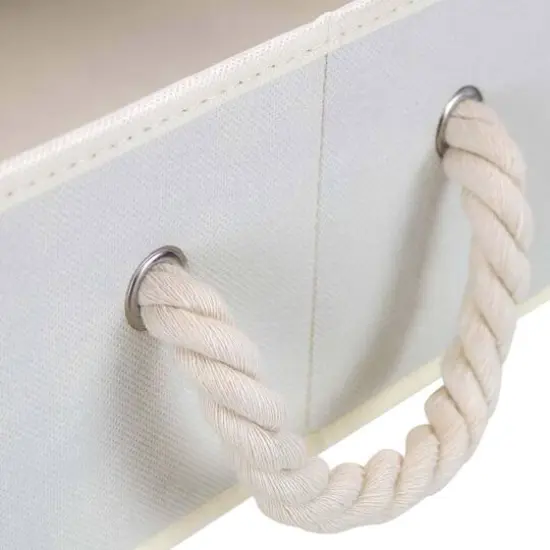 Sorbus 20" Trapezoid Storage Box with Cotton Rope, 3ct. Beige {6}