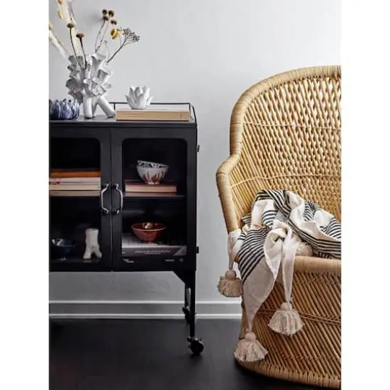 Hello Honey&reg; 9.5" White Handmade Stoneware Sculpture Vase with Reactive Glaze Finish {4}