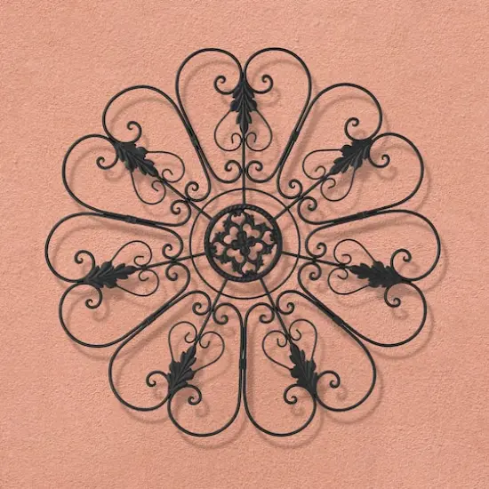 Glitzhome&reg; 23.75" Traditional Iron Scroll Wall D&eacute;cor {7}