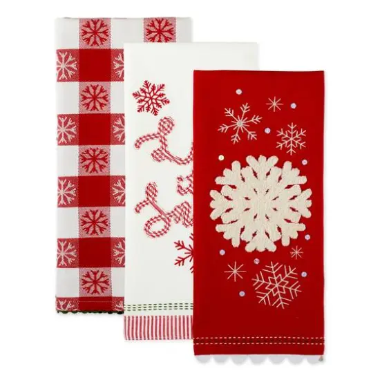 DII&reg; Santa Chef Clause Kitchen, Let It Snow Dishtowel Set {3}