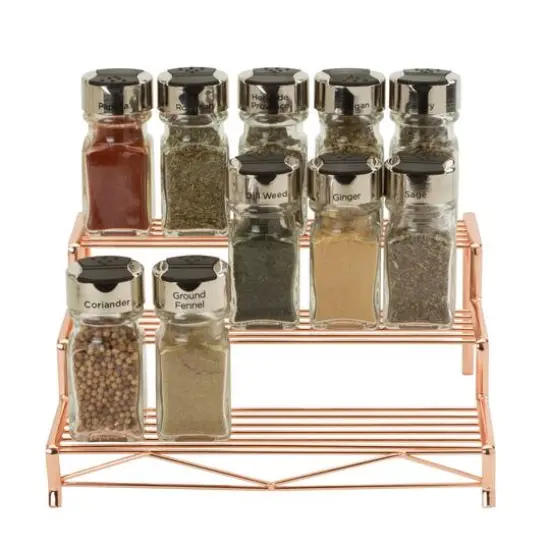 Kitchen Details 12" Geode 3-Tier Spice Rack Copper {5}