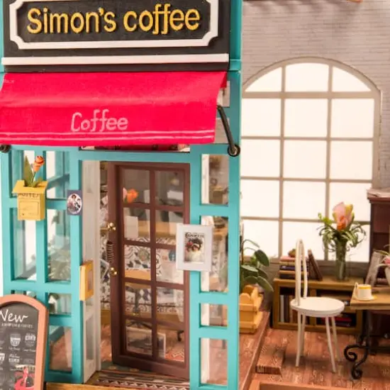 Rolife&reg; Simon's Coffee Shop DIY Miniature House Kit {5}