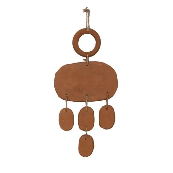Hello Honey&reg; 20" Handmade Natural Terra Cotta Wall Hanging with Jute Hanger {1}