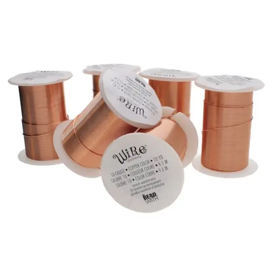 The Beadsmith&reg; Wire Elements&trade; Tarnish Resistant Medium Temper Assorted Gauge Wire Spools, 12ct. Copper {5}