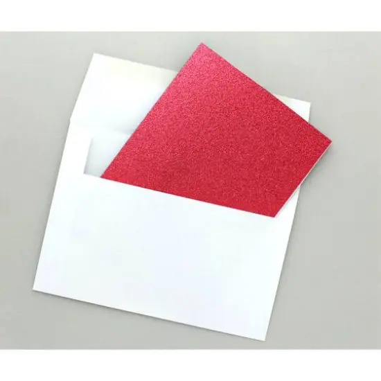 PA Paper&trade; Accents 4.25" x 5.5" Red Glitter Cards & Envelopes, 12ct. {3}