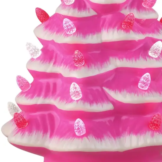 10" Hot Pink Miss Valentine Ceramic Tree {6}