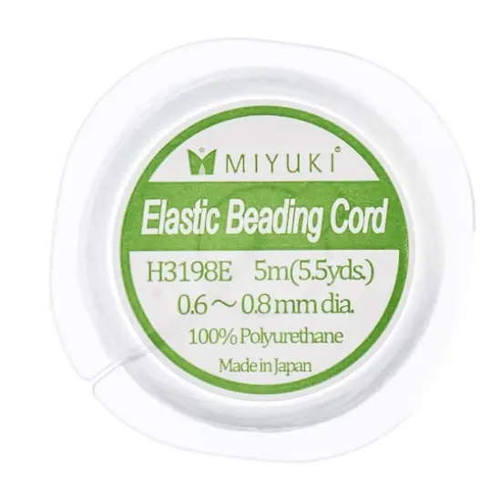 Miyuki&reg; 0.7mm White Elastic Beading Cord, 5.5yd. {4}