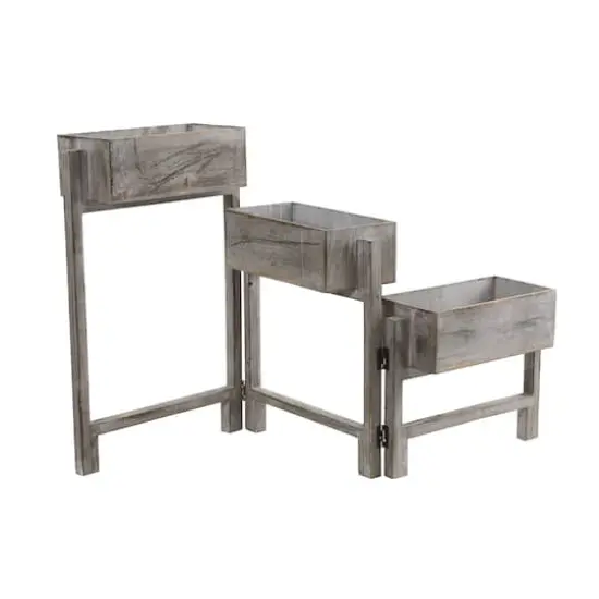 3.5ft. Gray Washed Expandable Decorative Planter {1}